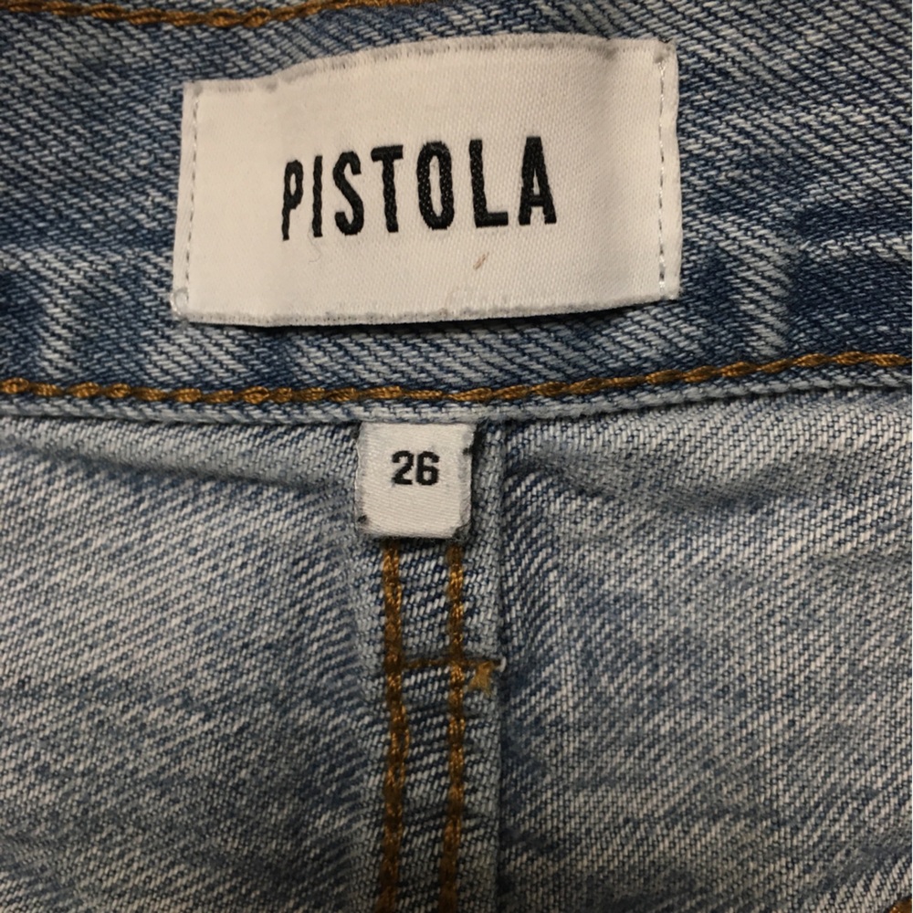 Anthropologie Pistola Cut Off Jean Shorts 26 Blue Button Fly 100% Cotton - Picture 6 of 9